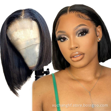 Cheap Human Burgundy Short Bob Hair Wig,Dreadlocks Wig 180% Density Yaki Lace Front Wig,Straight Marley Hair Wig